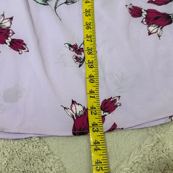 BOBEAU Lavender Floral Ruched Long Sleeve Dress - Picture 10 of 14